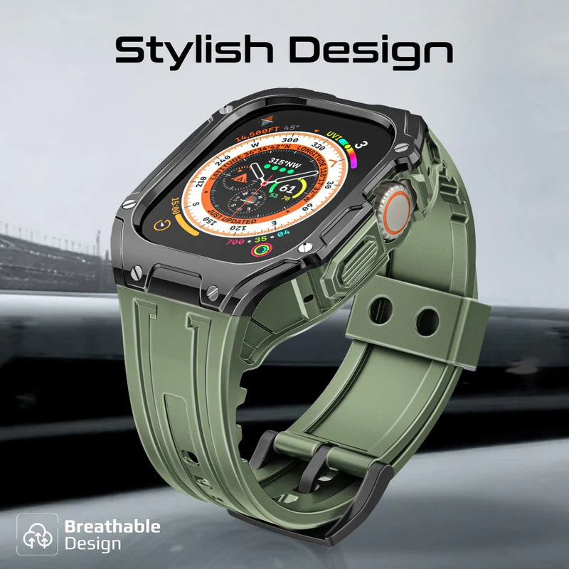 PROMATE Durable Protection Watch Case with TPU Watch Band - 49mm / Midnight Green
