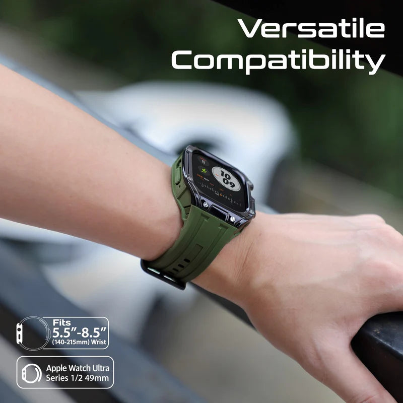 PROMATE Durable Protection Watch Case with TPU Watch Band - 49mm / Midnight Green