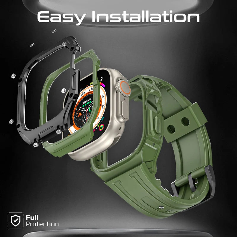 PROMATE Durable Protection Watch Case with TPU Watch Band - 49mm / Midnight Green