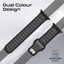 PROMATE SiliBand-DC Durable Two-Toned Silicone Sporty Watch Band - 42/44/45/49mm / Black