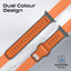 PROMATE SiliBand-DC Durable Two-Toned Silicone Sporty Watch Band - 42/44/45/49mm / Orange