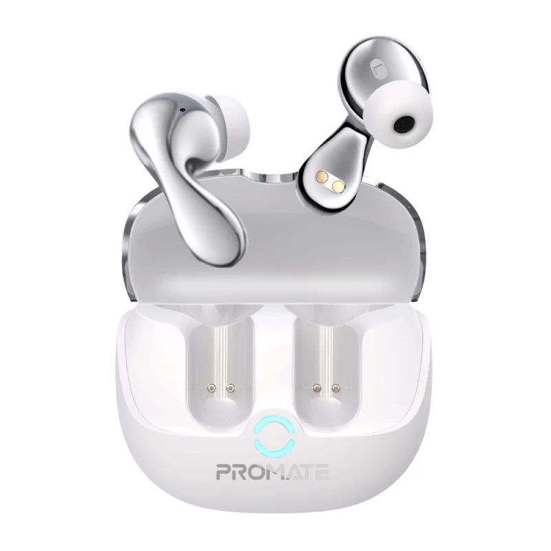 PROMATE Baton Hybrid ANC TWS Earbuds - Bluetooth / 500mAh / White