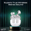 PROMATE Baton Hybrid ANC TWS Earbuds - Bluetooth / 500mAh / White