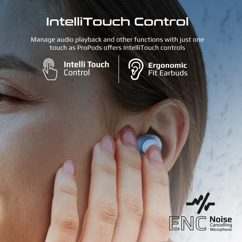 PROMATE ProPods ANC TWS Earbuds - Bluetooth / 400mAh / Blue