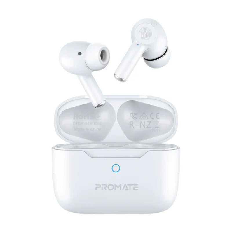 PROMATE ProPods ANC TWS Earbuds - Bluetooth / 400mAh / White