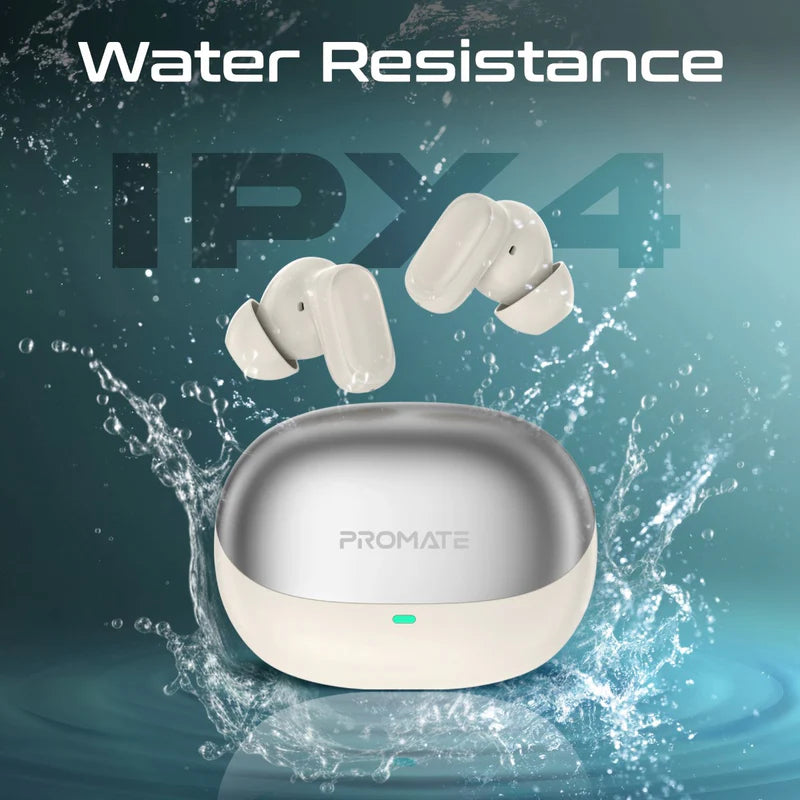 PROMATE Lush-Pro TWS Earbuds - Bluetooth / 400mAh / White