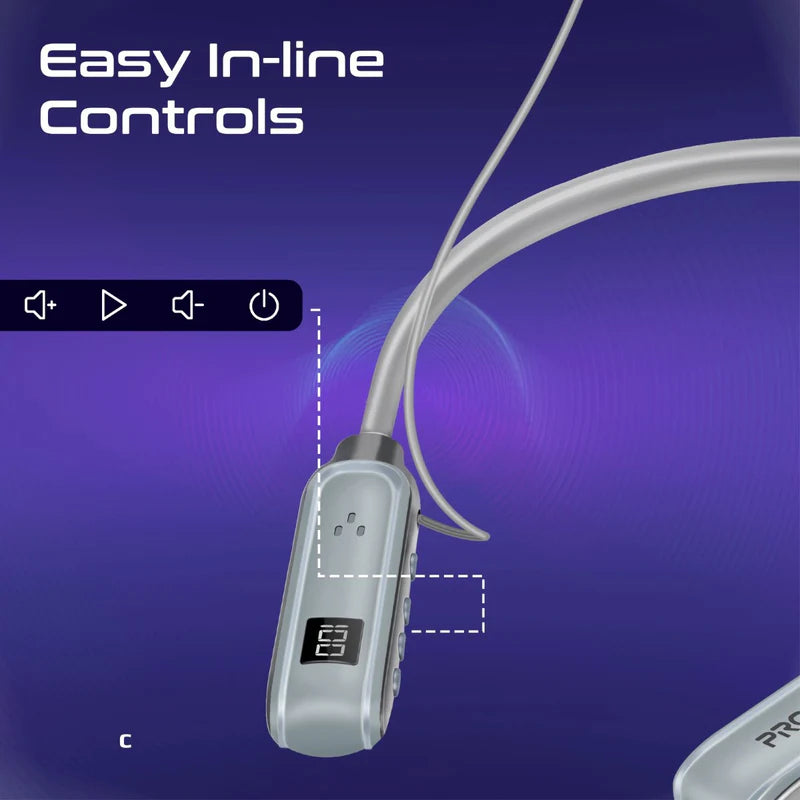 PROMATE Leap Dynamic Wireless Neckband - 800mAh / Silver