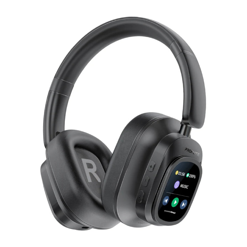 PROMATE VuTune Hybrid ANC Headphones - 600mAh / Black