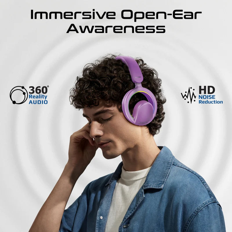 PROMATE Novon Wireless Over-Ear Headphones - 600mAh / Purple