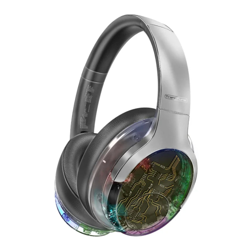 PROMATE TransTune Wireless Active Noise Cancelling Headphones - 600mAh / Silver