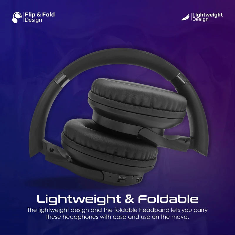 PROMATE LaBoca-Pro High Fidelity Over-Ear Wireless Headphones - 300mAh / Black