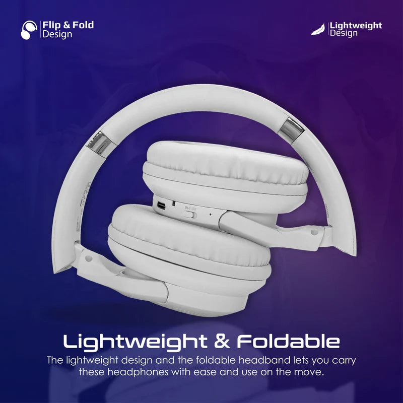 PROMATE LaBoca-Pro High Fidelity Over-Ear Wireless Headphones - 300mAh / White