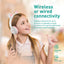 PROMATE Panda Kawaii Style Wireless Kids Headphones - 1000mAh / Bubble Gum