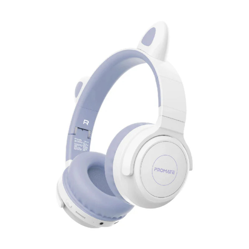 PROMATE Panda Kawaii Style Wireless Kids Headphones - 1000mAh / Lilac
