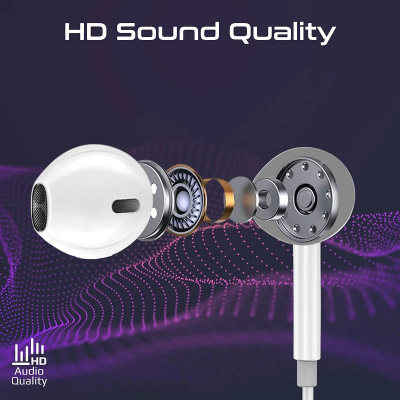PROMATE MonoPod-LT In-Ear Wired Mono Earphone - Lightning / White
