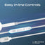 PROMATE MonoPod-LT In-Ear Wired Mono Earphone - Lightning / White