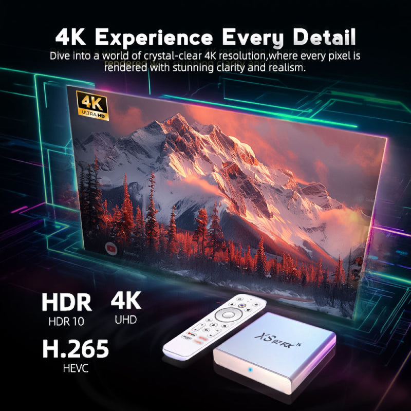XS97 RK14 4K Android TV Box - 4K / 2GB / 8GB / Wi-Fi / White