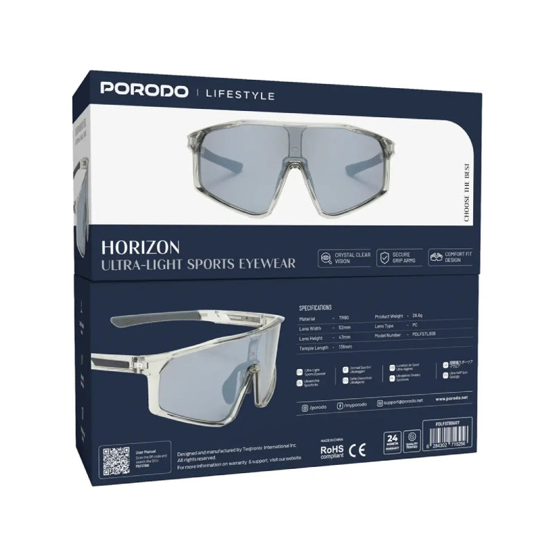 Porodo Lifestyle Horizon Ultra-Light Sports Eyewear - Gray