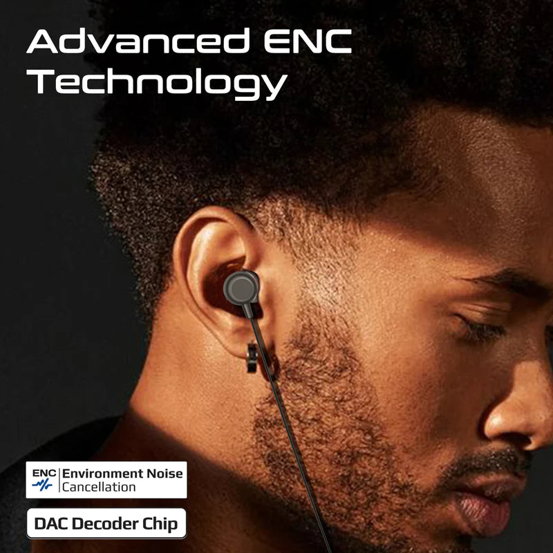 PROMATE Silken-ENC In-Ear Wired ENC Stereo Earphones - USB-C / 1.2 Meter / Black
