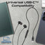 PROMATE Silken-ENC In-Ear Wired ENC Stereo Earphones - USB-C / 1.2 Meter / Black