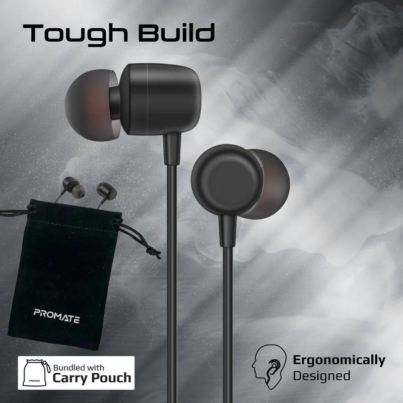 PROMATE Silken-ENC In-Ear Wired ENC Stereo Earphones - USB-C / 1.2 Meter / Black