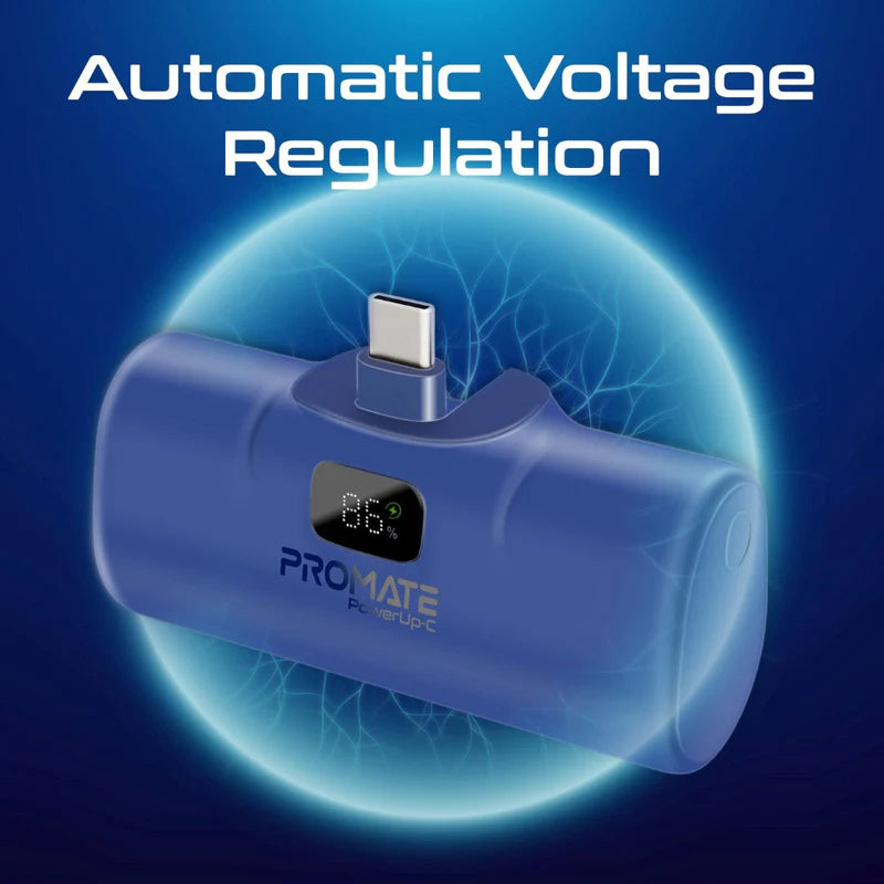 PROMATE PowerUp-C Ultra-Compact fast charging Power Bank - 20W / USB-C / Blue