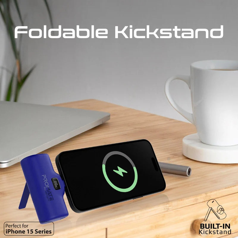 PROMATE PowerUp-C Ultra-Compact fast charging Power Bank - 20W / USB-C / Blue