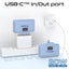 PROMATE PowerUp-10Duo Ultra-Compact Fast Charging Power Bank - 20W / USB-C / Lightning / Blue