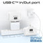 PROMATE PowerUp-10Duo Ultra-Compact Fast Charging Power Bank - 20W / USB-C / Lightning / White