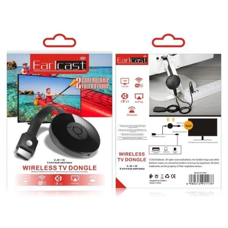 Earldom W2+ Wireless TV Dongle - Black
