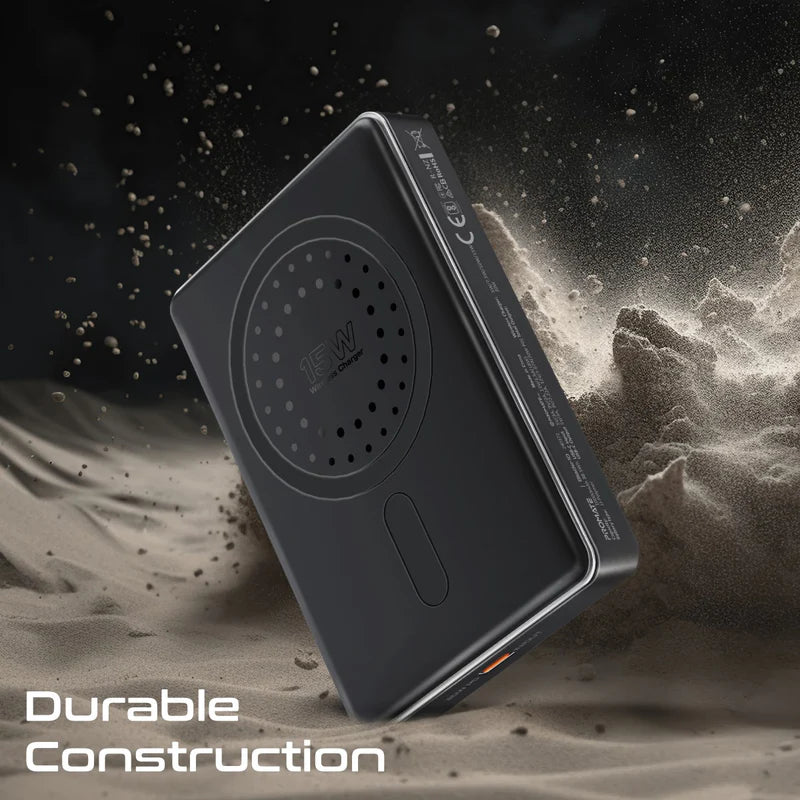 PROMATE Blade-10 Ultra-Compact MagSafe Compatible Wireless Charging Power Bank - USB-C / Black