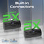 PROMATE DeltaPack Ultra-Compact Fast Charging Power Bank - 5000mAh / USB-C / Lightning / Black - Pack Of 4