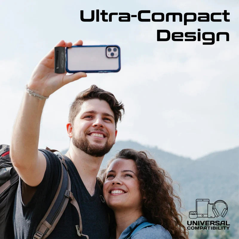PROMATE DeltaPack Ultra-Compact Fast Charging Power Bank - 5000mAh / USB-C / Lightning / Black - Pack Of 4