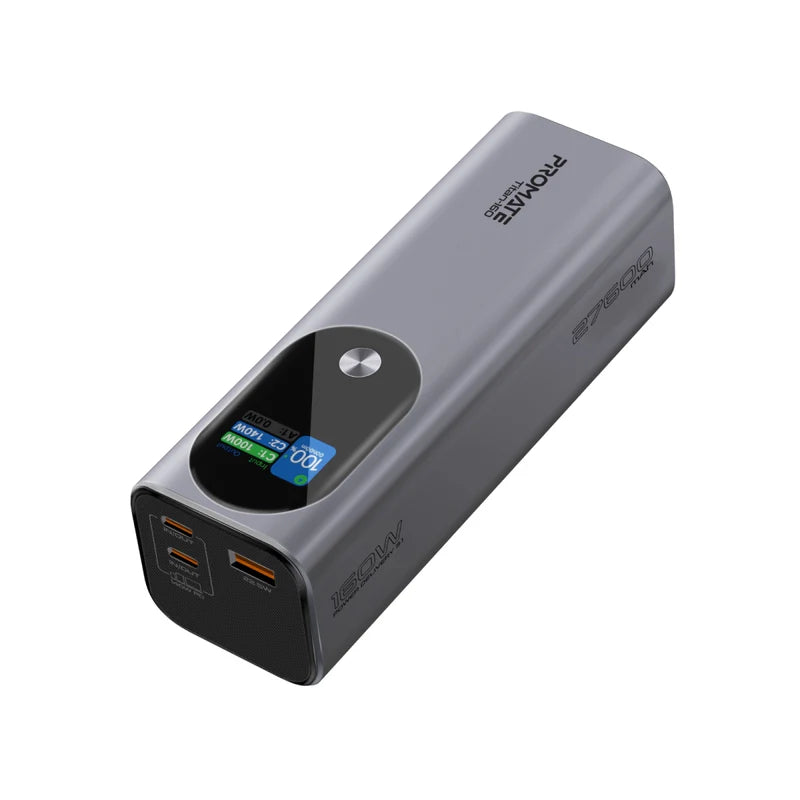 PROMATE Titan-160 Ultra Compact Multi-Port Power Bank - 160W / 27600mAh / Black