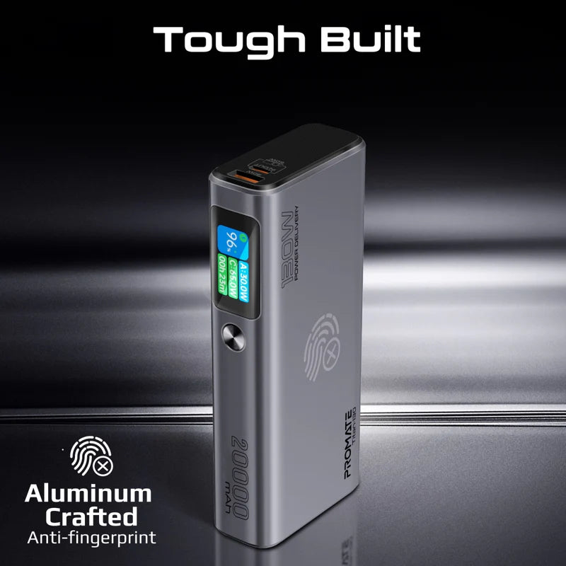 PROMATE Titan-130 Sleek Multi-Port Power Bank - 130W / 20000mAh / Black
