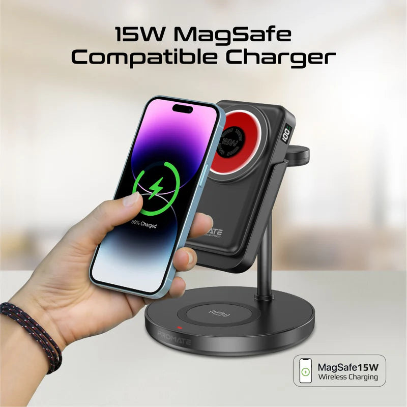 PROMATE RoverPack 4-in-1 Charging Station - 10000mAh / Black
