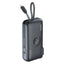 PROMATE PowerPack-10i Ultra-compact Power Bank With Built-In Lightning Cable - 20W / USB-C / USB-A / Black