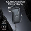 PROMATE PowerPack-10i Ultra-compact Power Bank With Built-In Lightning Cable - 20W / USB-C / USB-A / Black