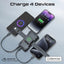 PROMATE PowerPack-10i Ultra-compact Power Bank With Built-In Lightning Cable - 20W / USB-C / USB-A / Black