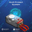 PROMATE Mavrix Power Bank with Built-In USB-C & Lightning Cable - 35W / 10000mAh / Red