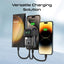PROMATE Mavrix Power Bank with Built-In USB-C & Lightning Cable - 35W / 10000mAh / Phantom Black