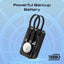 PROMATE Mavrix Power Bank with Built-In USB-C & Lightning Cable - 35W / 10000mAh / Phantom Black