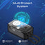 PROMATE Mavrix Power Bank with Built-In USB-C & Lightning Cable - 35W / 10000mAh / Phantom Black