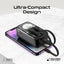 PROMATE Mavrix Power Bank with Built-In USB-C & Lightning Cable - 35W / 10000mAh / Phantom Black