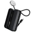 PROMATE Neo-10 Power Bank with Built-In USB-C Cable - 30W / 10,000mAh / Black