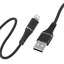 PROMATE PowerLine-Ai120 Data Sync Charge Cable - 1.2 Meter / 480Mbps / USB-A / Lightning / Black