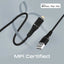 PROMATE PowerLine-Ai120 Data Sync Charge Cable - 1.2 Meter / 480Mbps / USB-A / Lightning / Black