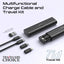 PROMATE PERK Compact All in 1 Charging Cable and Travel Kit - 60W / Black
