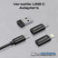 PROMATE PERK Compact All in 1 Charging Cable and Travel Kit - 60W / Black