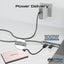 PROMATE PortLink-C3 Data and Charge Cable - 100W / 1.5 Meter / USB-C / Black
